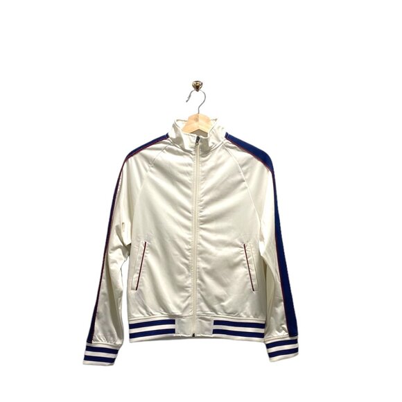 Footlocker Mens Zip Up Track Jacket Cream Size S Retro Streetwear Athleisure - Picture 2 of 12